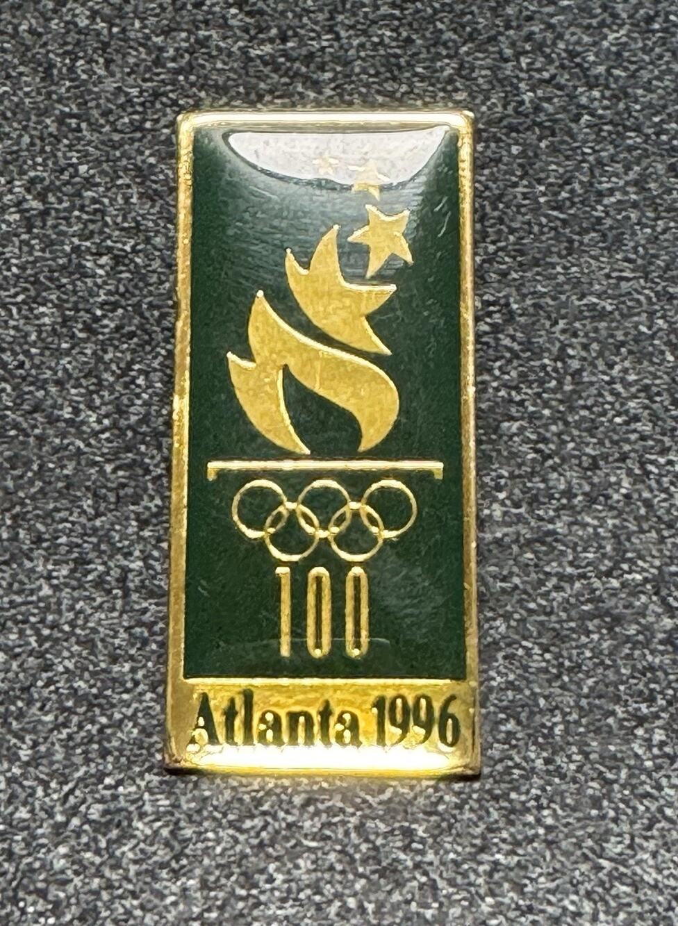 Atlanta 100 Olympic Games Torch Pin 1996 Collectible